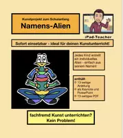 Vorschau - Stundenentwürfe - KUNST: 5 Projekte zum Thema "eigener Namen" - Deckblatt