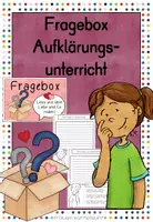 Vorschau - Arbeitsblätter - Fragebox Aufklärungsunterricht #freebiekunterbunt - Deckblatt