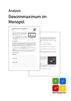 Vorschau - Arbeitsblätter - Anwendung Extremwertbestimmung: Gewinnmaximum - Deckblatt