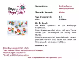 Vorschau - Arbeitsblätter - Happy Yoga Kids - Bewegungseinheit Schlittenfahren - Seite 2