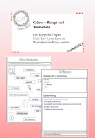 Vorschau - Arbeitsblätter - Crêpes - Rezept und Wortschatz - Deckblatt