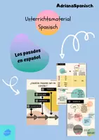 Vorschau - Präsentationen/Tafelbilder - Los pasados en Español- Die Vergangenheit auf Spanisch - Deckblatt