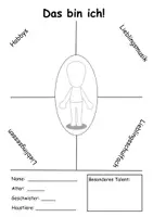 Vorschau - Stundenentwürfe - KV: kreativer Steckbrief (PDF/Pages/Word) - Seite 1
