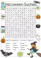 Vorschau - Arbeitsblätter - Halloween Suchsel (Buchstabengitter) - Deckblatt
