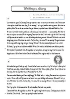 Vorschau - Arbeitsblätter - How to write a diary - Writing skills training - Seite 1