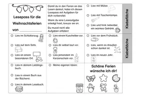 Vorschau - Mal- und Bastelvorlagen - Lesepass Weihnachtsferien (Leporello) - Seite 2