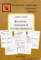 Vorschau - Stundenentwürfe - Lernen lernen: #1 Motivation & Interessen - Deckblatt