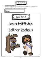 Vorschau - Unterrichtsreihen - Lapbook "Jesus trifft Zachäus" mit Bewertung, Religion Grundschule #LMPKracher2020 - Seite 2
