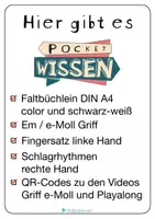 Vorschau - Merkblätter - Musik Faltheft 🎸 Gitarre lernen 1 | e-Moll Griff | Schlagrhythmen | QR zu Playalong-Videos - Seite 1