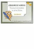 Vorschau - Fördermaterial/Inklusion - Possessivpronomen - Lückentext Kartei - Seite 2
