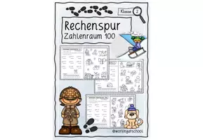 Vorschau - Arbeitsblätter - Winter Rechenspuren Zahlenraum 100 | Mathe Klasse 2 - Seite 1