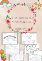 Vorschau - Bildkarten - Wir vermissen dich Heftchen / Leporello Klassengrüße (Quarantäne) - Deckblatt