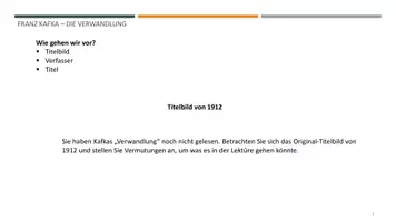 Vorschau - Stundenentwürfe - Franz Kafka "Die Verwandlung" (Unterrichtsreihe und -ideen) - Seite 2