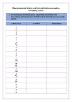 Vorschau - Arbeitsblätter - (Dezimal-)Brüche umwandeln, erweitern, vergleichen - Deckblatt