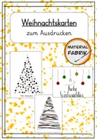 Vorschau - Mal- und Bastelvorlagen - Handgemalte Weihnachtskarten zum Ausdrucken - Deckblatt