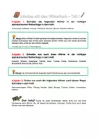 Vorschau - Arbeitsblätter - Arbeiten mit dem Wörterbuch - Deckblatt