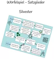 Vorschau - Arbeitsblätter - Materialpaket - Würfelspiele Deutsch - Winter - Deckblatt