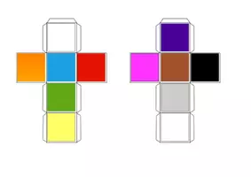 Vorschau - Arbeitsblätter - Vokabel-Würfel / Geschichten-Würfel - Farben - Seite 1