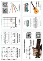 Vorschau - Unterrichtsreihen - Musik Faltheft 🎸 Gitarre lernen 2 | E-Dur Griff | Schlagrhythmen | QR zu Playalong-Videos - Seite 2