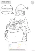 Vorschau - Arbeitsblätter - Weihnachtliche Rechen-Mal-Blätter - Seite 2