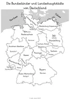 Vorschau - Arbeitsblätter - Aufgabensammlung zu den Bundesländern - 14 ABs und 12 Infotexte (Landeshauptstädte, Nachbarländer uvm.) - Seite 1