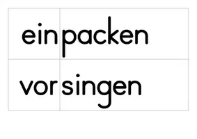 Vorschau - Präsentationen/Tafelbilder - Verben mit Vorsilben Tafelkarten Wortkarten - Seite 1