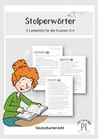 Vorschau - Test - 3 Stolperwörter-Lesetests Klasse 3/4 (mit Lösungen) A und B - Deckblatt