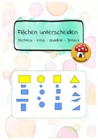 Vorschau - Arbeitsblätter - Verschiedene Flächen (Rechteck - Kreis - Quadrat - Dreieck) - Deckblatt