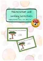 Vorschau - Fördermaterial/Inklusion - Umfang und Flächeninhalt berechnen - gemischte Einheiten - Deckblatt