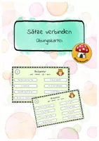 Vorschau - Fördermaterial/Inklusion - Sätze verbinden - Bindewörter im Satzgefüge - Deckblatt