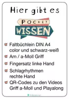 Vorschau - Merkblätter - Musik Faltheft 🎸 Gitarre lernen 3 | a-Moll Griff | Schlagrhythmen |QR zu Playalong-Videos - Seite 1