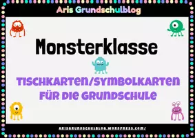 Vorschau - Bildkarten - Monster: Tischkarten und Monsterrennen für den Klassenraum - Deckblatt