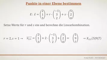Vorschau - Präsentationen/Tafelbilder - Tafelbilder - Parametergleichung einer Ebene - Seite 3