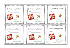 Vorschau - Bildkarten - Gratis Weihnachtsgeschenk Aufgabengutscheine - Seite 1