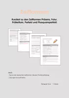 Vorschau - Test - Deutsch - Kurztest zu Zeitformen - Deckblatt