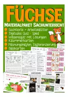 Vorschau - Stundenentwürfe - Materialpaket Fuchs (Sachtexte, Arbeitsblätter, Spiel, Bildkarten..) - Deckblatt