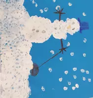 Vorschau - Präsentationen/Tafelbilder - Das gedruckte Schneemannbild mit Wattestäbchen - Seite 2