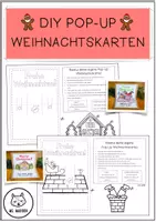Vorschau - Mal- und Bastelvorlagen - DIY POP-UP Weihnachtskarten *deutsche Version* - Deckblatt