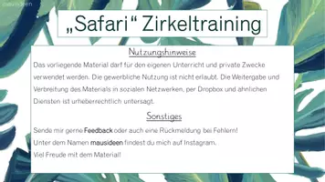 Vorschau - Arbeitsblätter - Zirkeltraining Safari - Seite 2