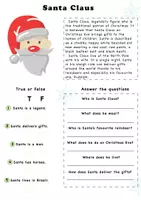 Vorschau - Spiele - ❅ Christmas / Weihnachten ❅ stories: Santa Claus, Rudolph, Candy cane, Turkey, Gifts. Answer the question. - Seite 1