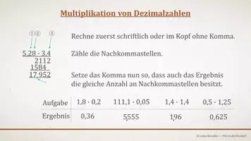 Vorschau - Präsentationen/Tafelbilder - Tafelbilder - Multiplikation und Division von Dezimalzahlen - Seite 3
