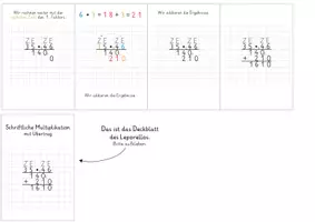 Vorschau - Stationenlernen - Schriftliche Multiplikation - Leporello als Selbstlernheft - Seite 2