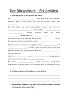 Vorschau - Arbeitsblätter - Arbeitsblatt zum Börsenkurs - Deckblatt