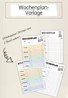 Vorschau - Arbeitsblätter - Kostenlos - Wochenplan-Vorlage (1.-6. Klasse) - Deckblatt