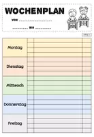Vorschau - Arbeitsblätter - Kostenlos - Wochenplan-Vorlage (1.-6. Klasse) - Seite 2