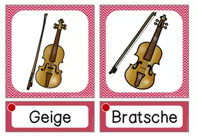 Vorschau - Unterrichtsreihen - Instrumentenkunde - Bild-& Wortkarten - Seite 1