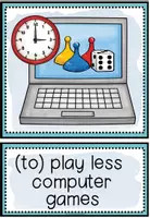 Vorschau - Bildkarten - New Year's resolutions - Picture + Word Cards - Seite 3