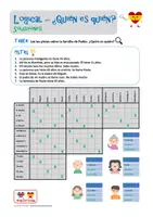 Vorschau - Arbeitsblätter - La familia - Logical - enigma - ¿Quién es quién? - Seite 1