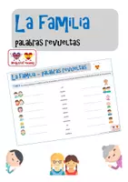 Vorschau - Arbeitsblätter - La familia - palabras revueltas - Deckblatt