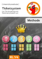 Vorschau - Stationenlernen - Ticketsystem (zur Strukturierung von Stationenarbeiten) - Deckblatt